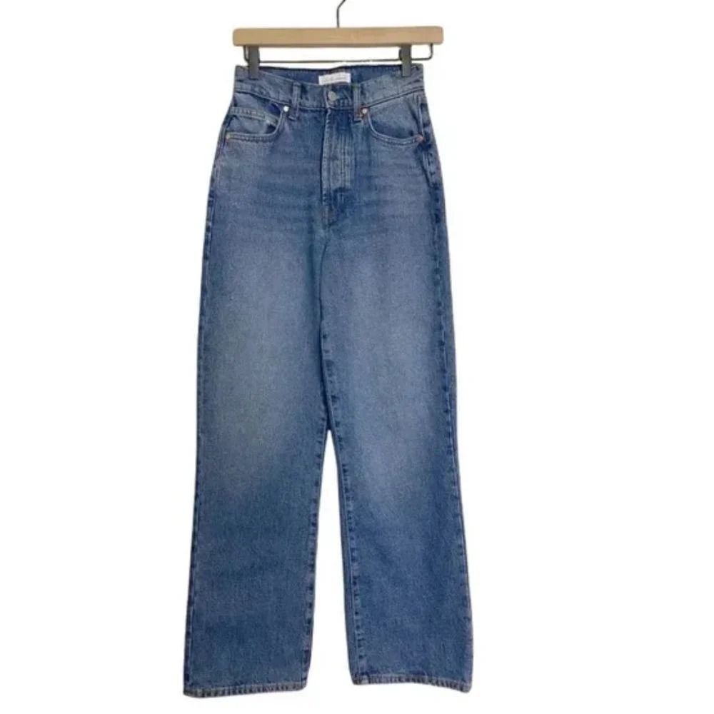 Betro Simone NEW Ultra High Rise Straight Leg 100% Cotton Mom Jeans Size 30